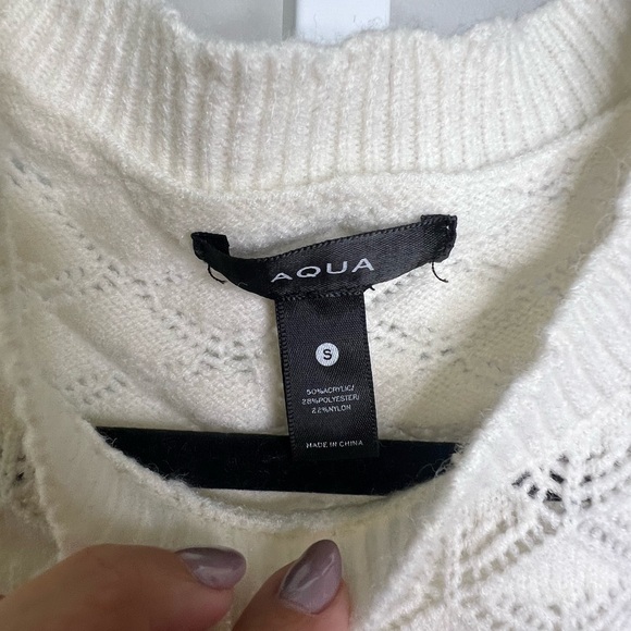 Aqua Cream Crew Neck Sweater - Picture 7 of 9